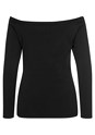 Black Off Shoulder Sweater F03008 - alt image - 4